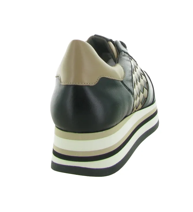 baskets et sneakers - Confort - femme - Cuir - Noir - Softwaves