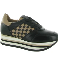 baskets et sneakers - Confort - femme - Cuir - Noir - Softwaves