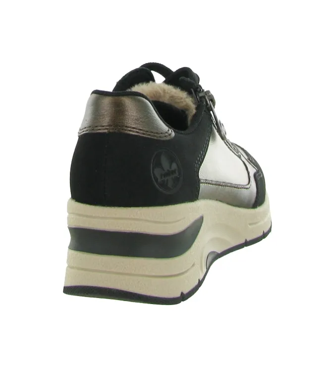 baskets et sneakers - Confort - femme - Cuir - Marron - Rieker