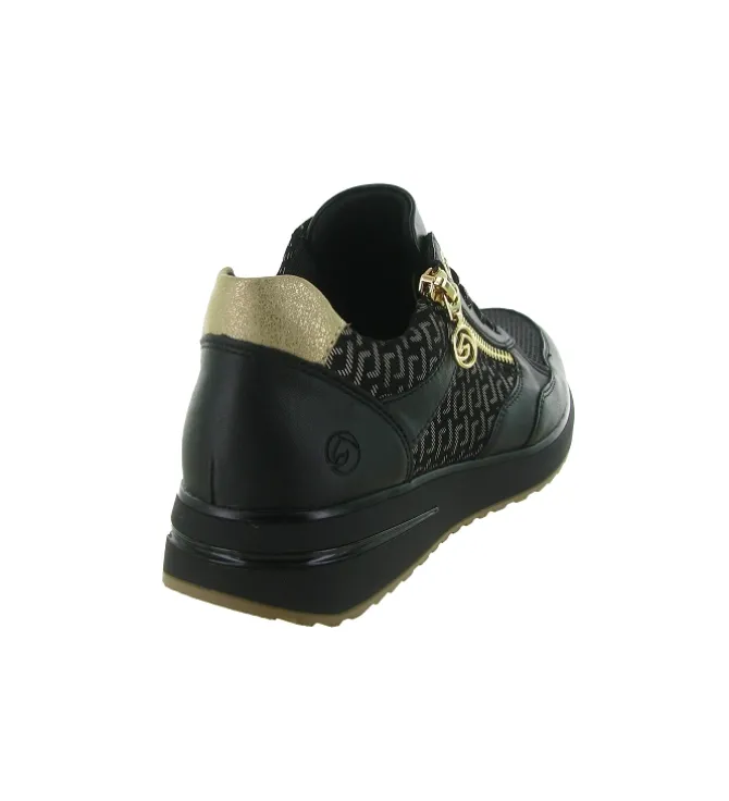 baskets et sneakers - Confort - femme - Synthétique - Noir - Remonte