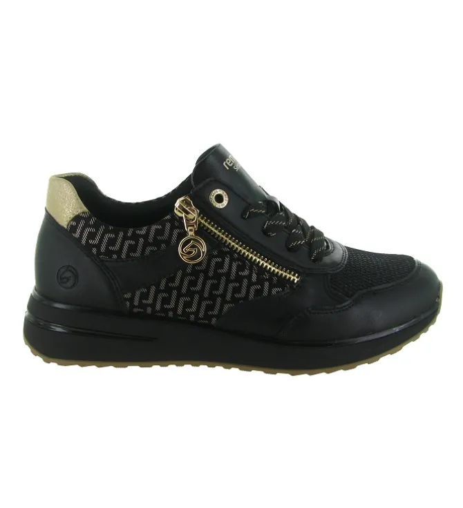 baskets et sneakers - Confort - femme - Synthétique - Noir - Remonte