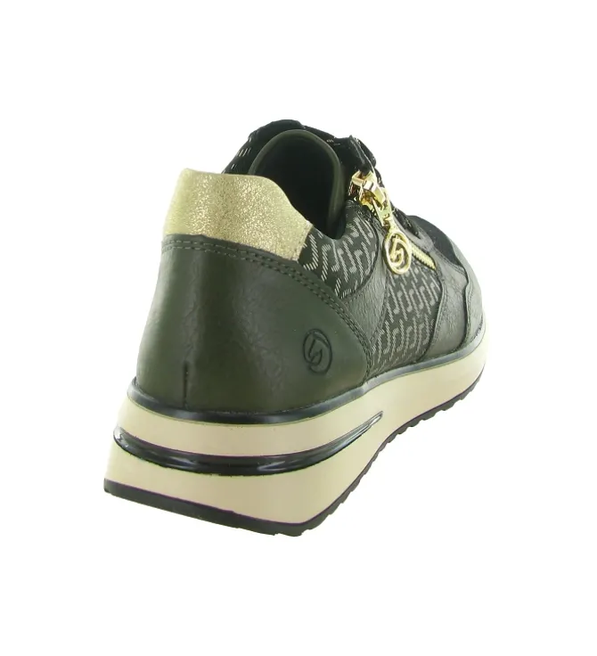 baskets et sneakers - Confort - femme - Synthétique - Vert - Remonte
