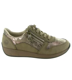 baskets et sneakers - Confort - femme - Cuir - Beige - Rieker