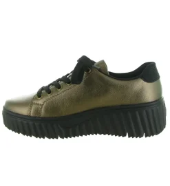 baskets et sneakers - Confort - femme - Cuir - Bronze - Rieker