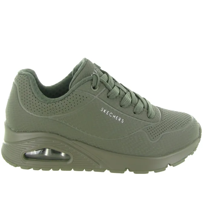 baskets et sneakers - Confort - femme - Toile - Vert - Skechers footwear