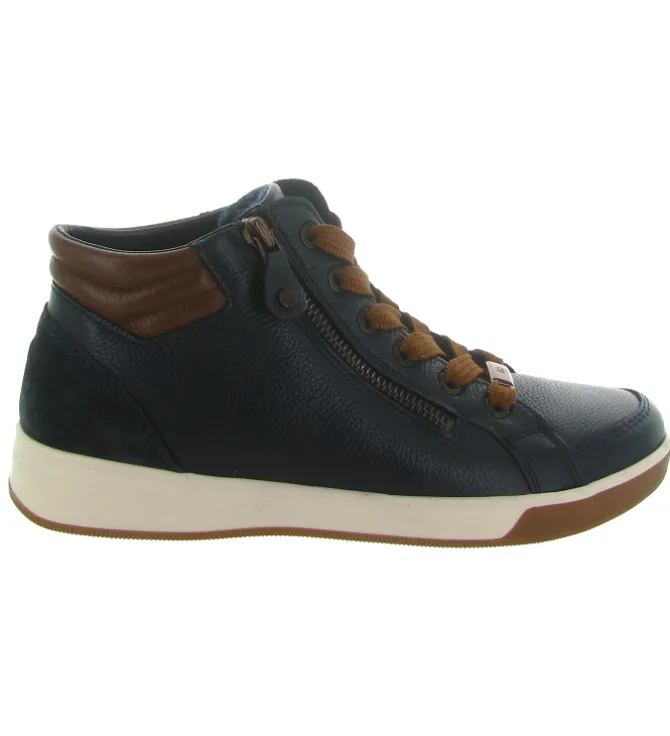 baskets et sneakers - Confort - femme - Cuir - Bleu Marine - Ara