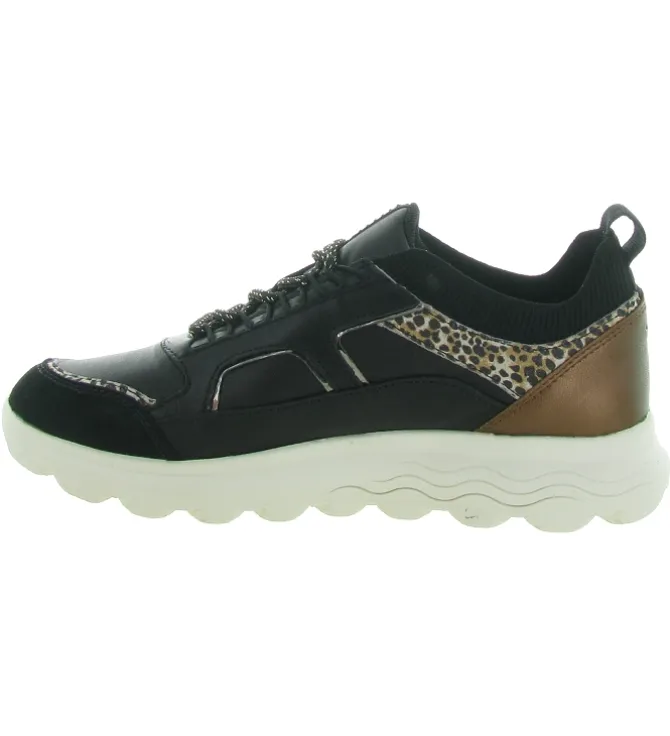 baskets et sneakers - Confort - femme - Cuir - Noir - Geox