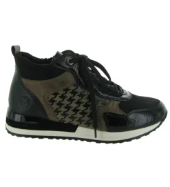 baskets et sneakers - Confort - femme - Cuir - Noir - Remonte
