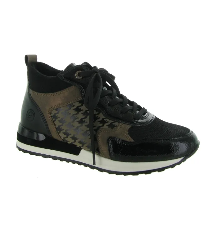 baskets et sneakers - Confort - femme - Cuir - Noir - Remonte
