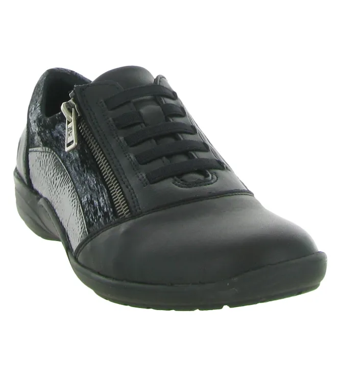baskets et sneakers - Confort - femme - Cuir - Noir - Remonte