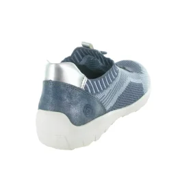 baskets et sneakers - Confort - femme - Toile - Bleu jean - Remonte