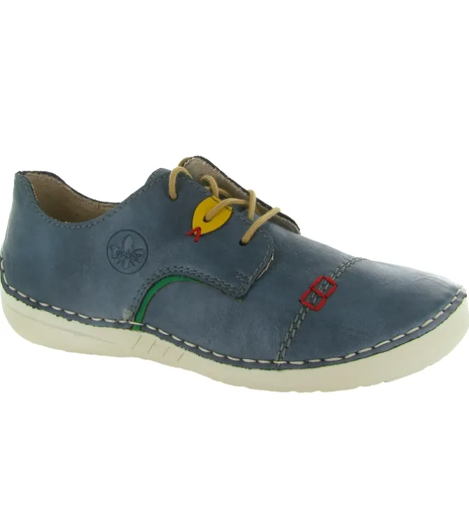 baskets et sneakers - Confort - femme - Synthétique - Bleu - Rieker