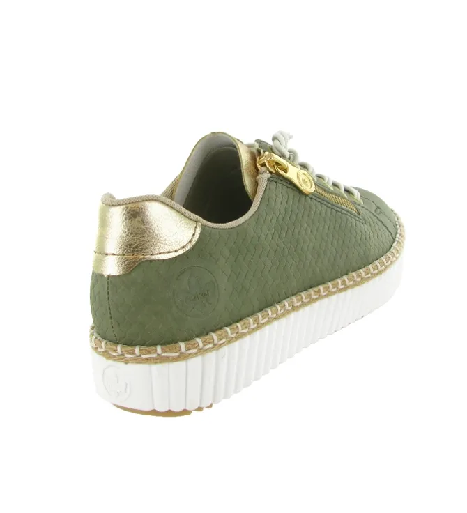 baskets et sneakers - Confort - femme - Synthétique - Vert - Rieker