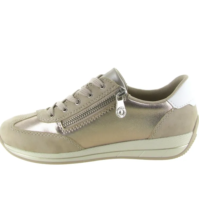 baskets et sneakers - Confort - femme - Cuir - Beige - Rieker
