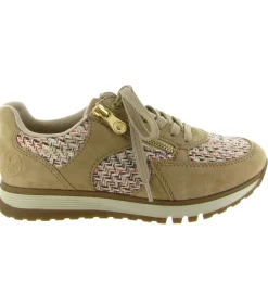 baskets et sneakers - Confort - femme - Cuir - Beige - Rieker