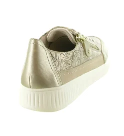 baskets et sneakers - Confort - femme - Cuir - Or - Remonte