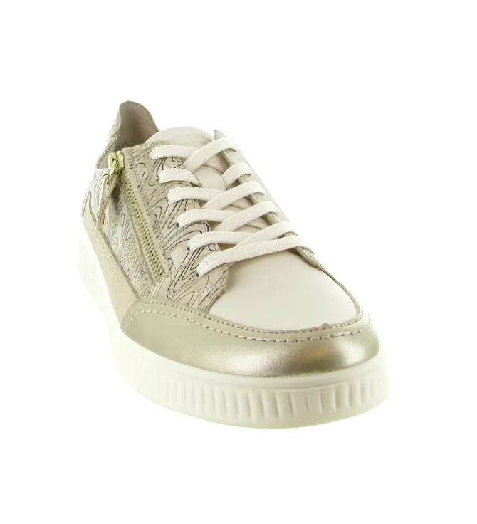 baskets et sneakers - Confort - femme - Cuir - Or - Remonte