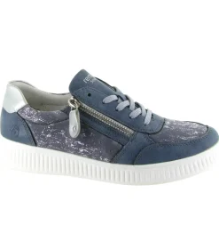 baskets et sneakers - Confort - femme - Textile - Bleu - Remonte