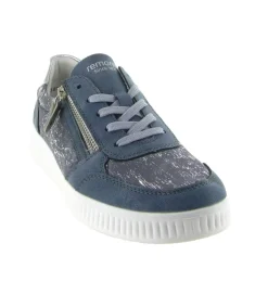 baskets et sneakers - Confort - femme - Textile - Bleu - Remonte
