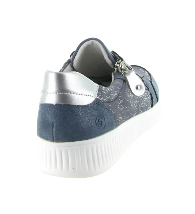 baskets et sneakers - Confort - femme - Textile - Bleu - Remonte