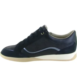 baskets et sneakers - Confort - femme - Cuir - Bleu Marine - Geox