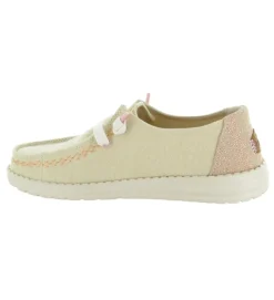 baskets et sneakers - Confort - femme - Toile - Crème - Hey dude