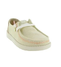 baskets et sneakers - Confort - femme - Toile - Crème - Hey dude