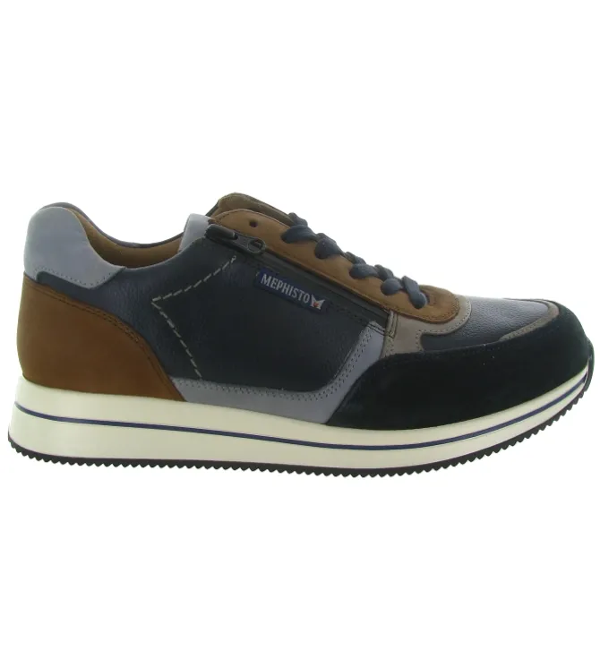 baskets et sneakers - Confort - homme - Cuir - Bleu - Mephisto