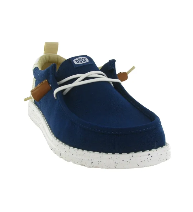 baskets et sneakers - Confort - homme - Toile - Bleu Marine - Hey dude