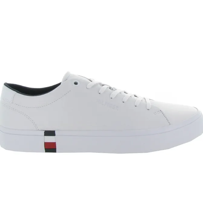 baskets et sneakers - Confort - homme - Cuir - Blanc - Tommy hilfiger