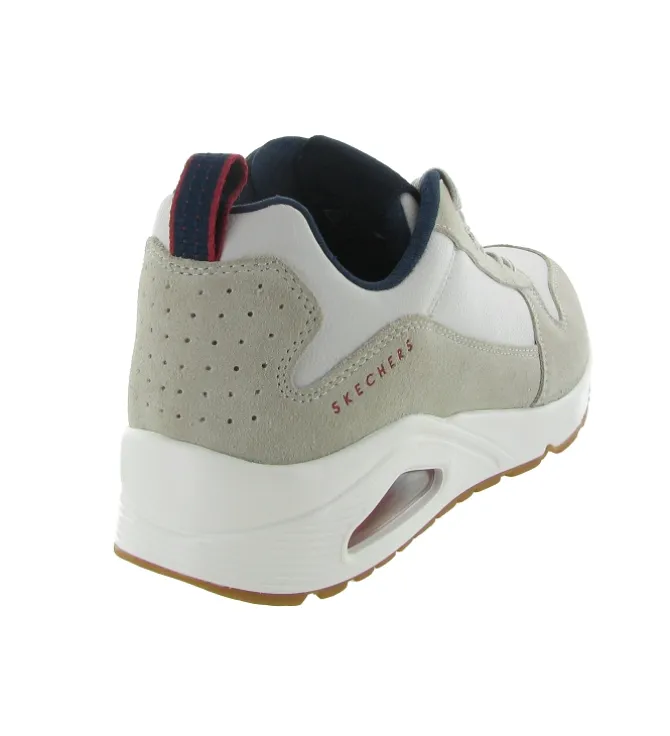baskets et sneakers - Confort - homme - Cuir - Beige - Skechers footwear