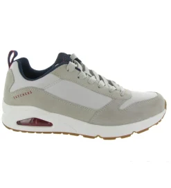 baskets et sneakers - Confort - homme - Cuir - Beige - Skechers footwear