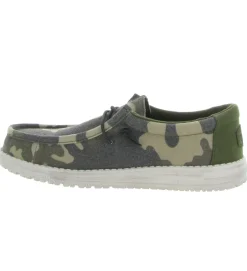 baskets et sneakers - Confort - homme - Toile - Kaki - Hey dude