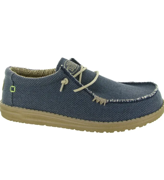baskets et sneakers - Confort - homme - Toile - Bleu jean - Hey dude
