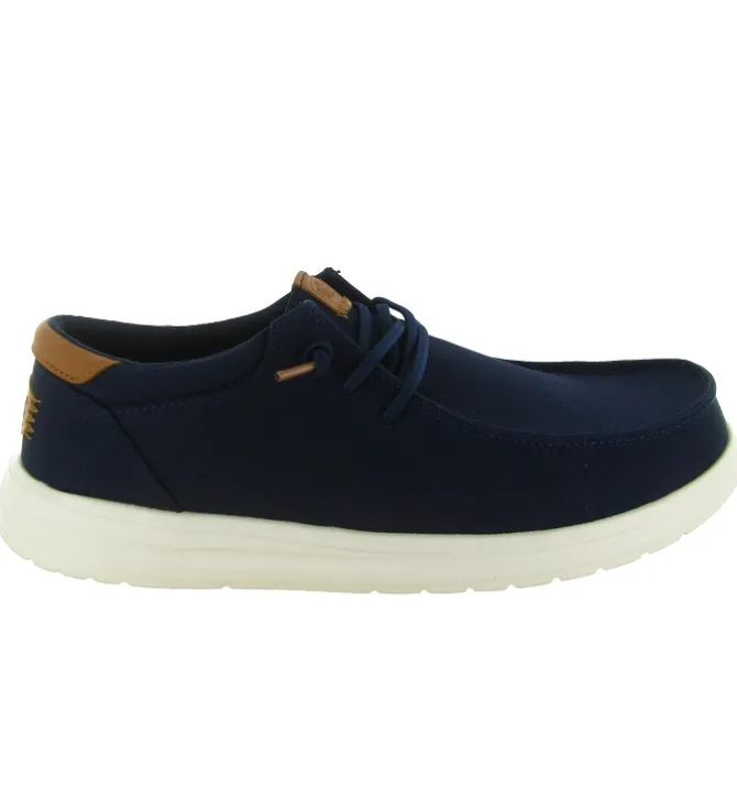 baskets et sneakers - Confort - homme - Toile - Bleu Marine - Hey dude