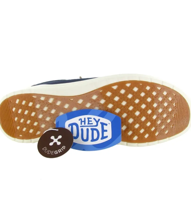 baskets et sneakers - Confort - homme - Toile - Bleu Marine - Hey dude