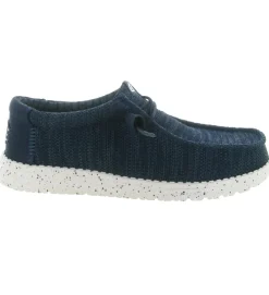 baskets et sneakers - Confort - homme - Textile - Bleu Marine - Hey dude