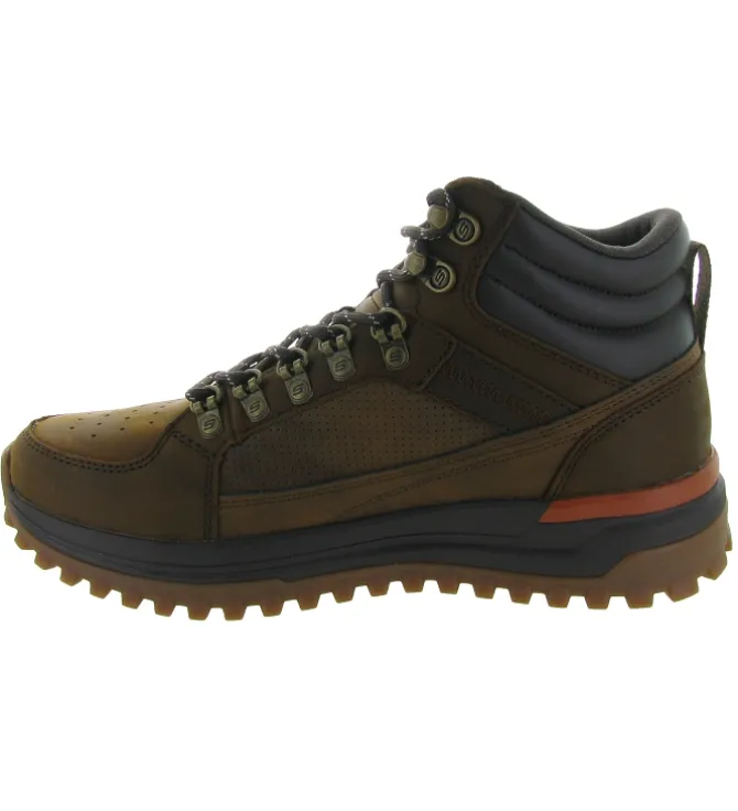 baskets et sneakers - Confort - homme - Cuir - Marron - Skechers footwear