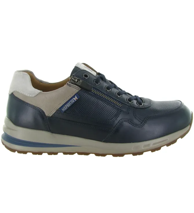 baskets et sneakers - Confort - homme - Cuir - Bleu Marine - Mephisto