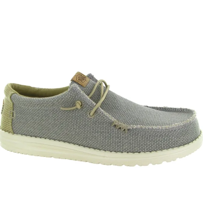 baskets et sneakers - Confort - homme - Toile - Gris - Hey dude