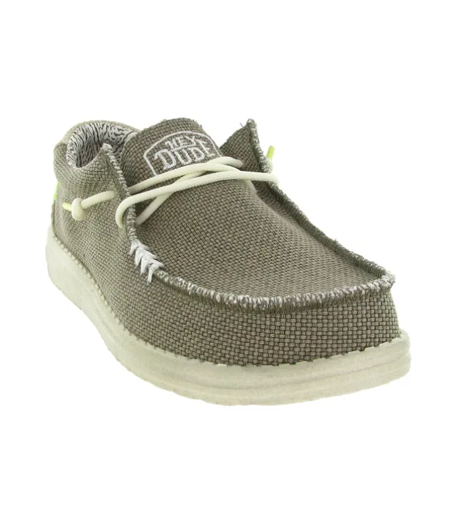 baskets et sneakers - Confort - homme - Toile - Taupe - Hey dude