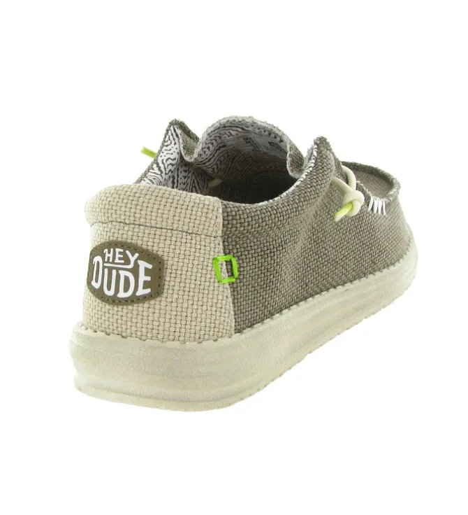 baskets et sneakers - Confort - homme - Toile - Taupe - Hey dude