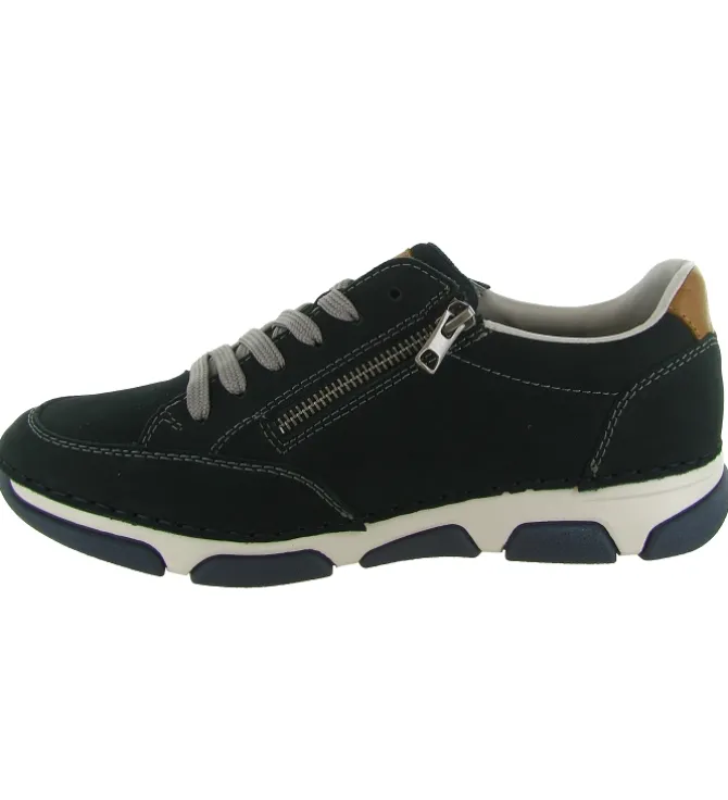 baskets et sneakers - Confort - homme - Cuir - Bleu Marine - Rieker