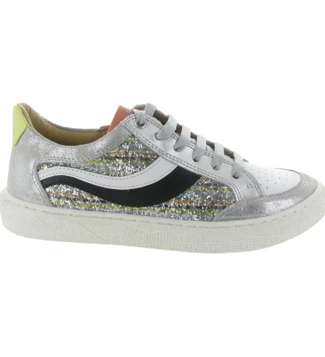 baskets et sneakers - - junior fille - Cuir - Argent - Adolie