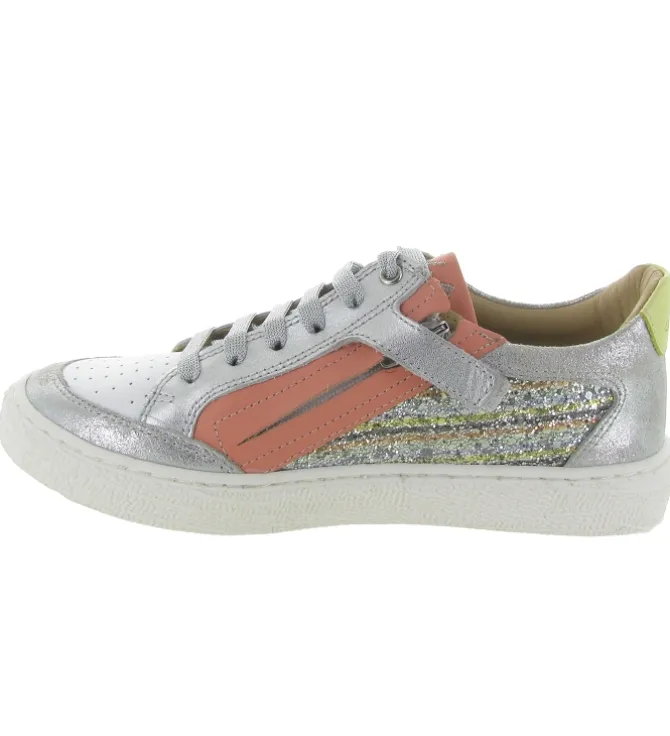baskets et sneakers - - junior fille - Cuir - Argent - Adolie