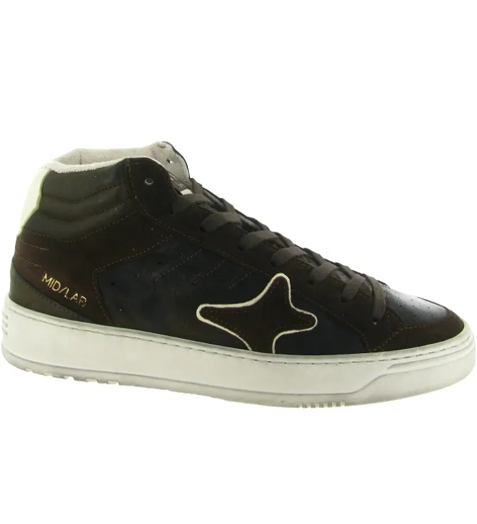 baskets et sneakers - Montante - homme - Cuir - Marron - Ama brand