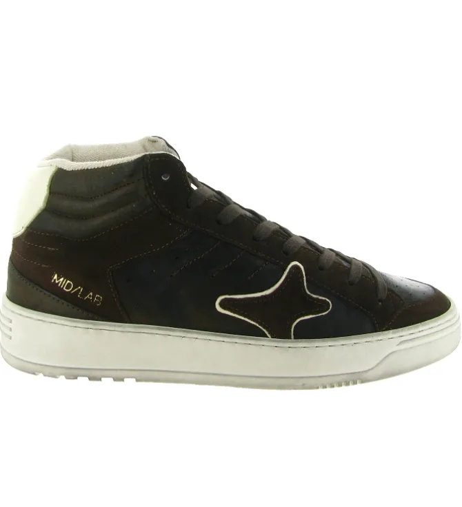 baskets et sneakers - Montante - homme - Cuir - Marron - Ama brand