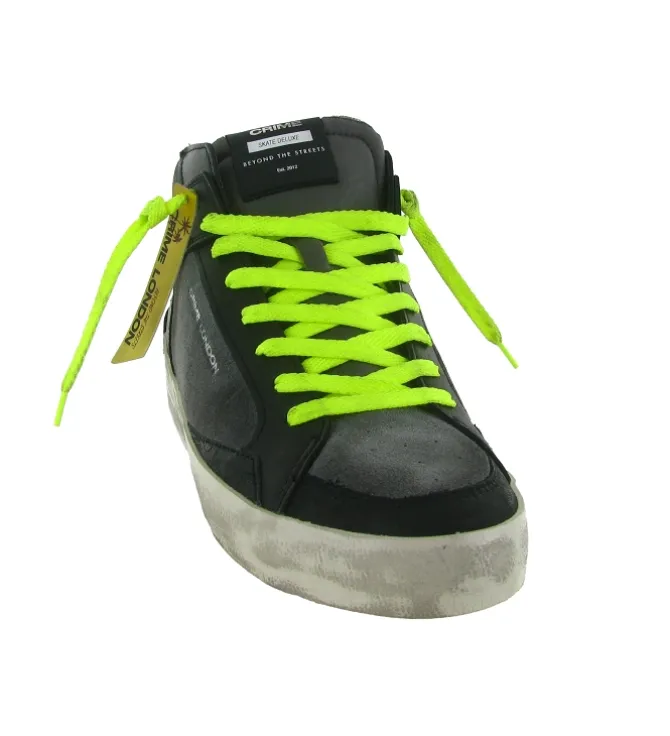 baskets et sneakers - Montante - homme - Cuir - Noir - Crime london