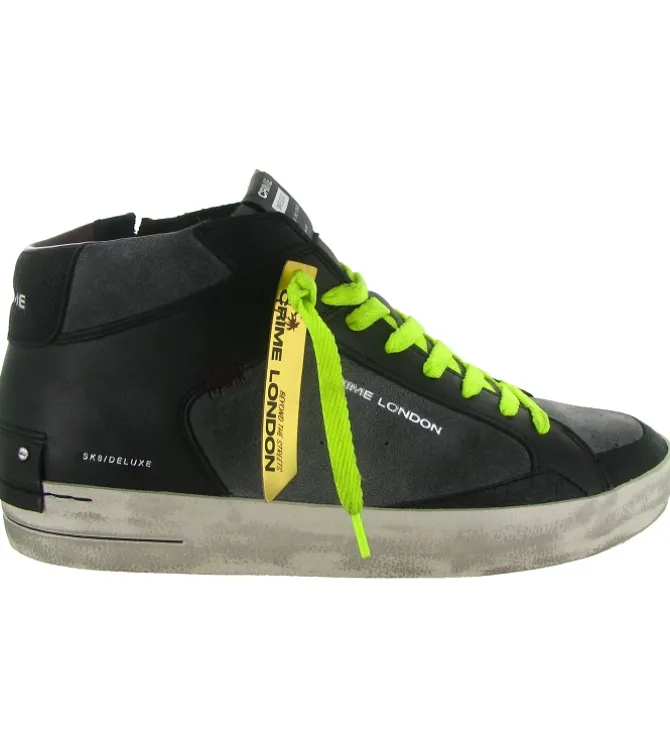 baskets et sneakers - Montante - homme - Cuir - Noir - Crime london
