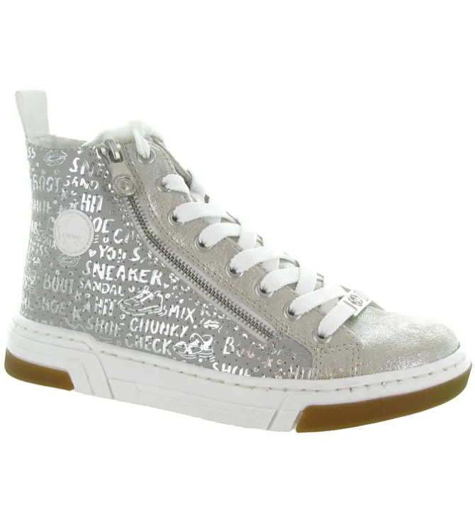 baskets et sneakers - Montante - femme - Synthétique - Argent - Rieker